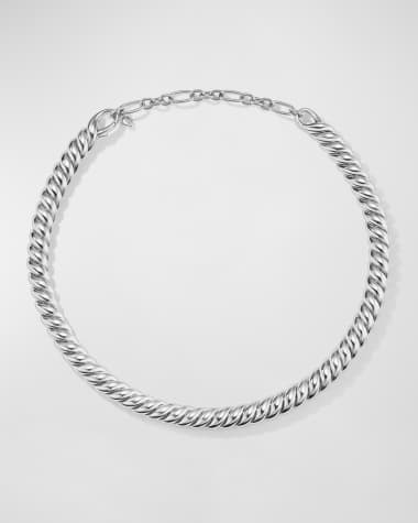 David Yurman Sculpted Cable Necklace in Silver, 8.5mm, 14.5-16"L