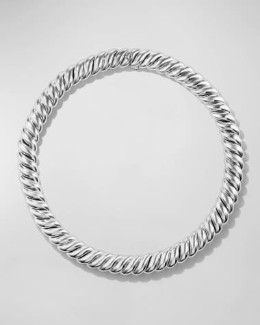 David Yurman Sculpted Cable Necklace in Silver, 14mm