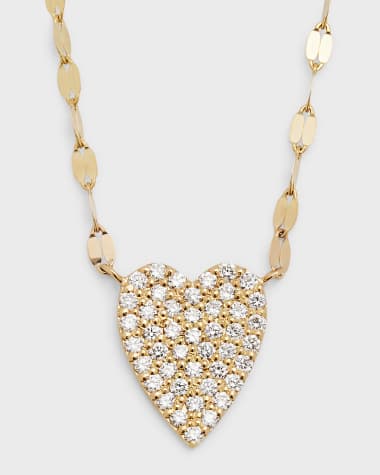 LANA Flawless Small Diamond Heart Pendant Necklace