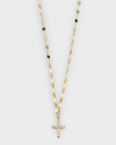 LANA 14K Flawless Mini Cross Pendant Necklace