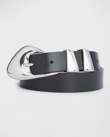 BY FAR Moore Semi-Patent Leather Belt