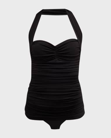 Norma Kamali Bill Mio Halter One-Piece Swimsuit