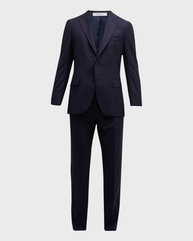 Boglioli Men's Solid Wool Suit