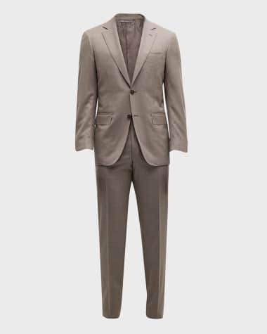 Canali Men's Wool Micro-Step Weave Suit