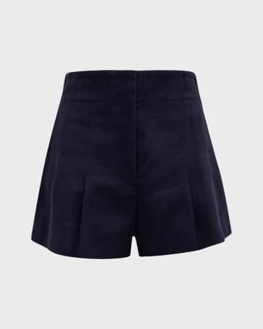 A.L.C. Bennett Pleated Wide-Leg Shorts