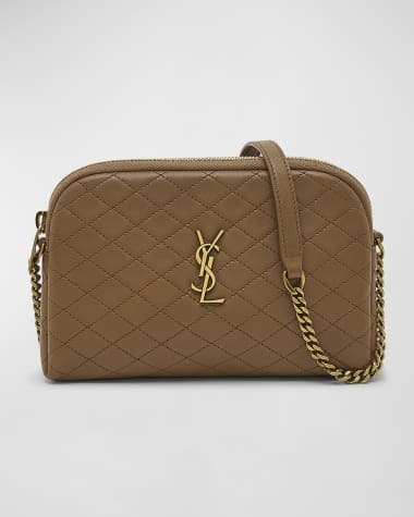 Saint Laurent Gaby Mini YSL Crossbody Bag in Quilted Leather
