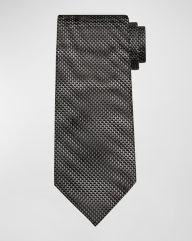 TOM FORD Men's Micro-TF Jacquard Silk Tie