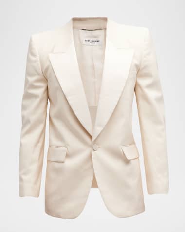 Womens cream 2025 tuxedo suit