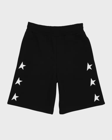 Golden Goose Boy's Star-Printed Wide Leg Shorts, Size 12