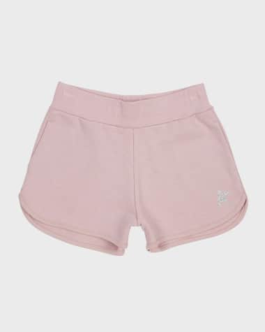Golden Goose Girl's Glitter Star Fleece Shorts, Size 4-10