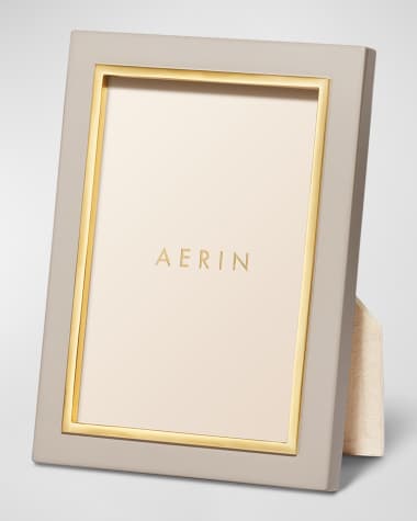 AERIN Varda Lacquer Photo Frame, French Blue - 4x6