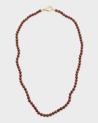 Marco Dal Maso 18k XoK Wave Chocolate Pearl Necklace