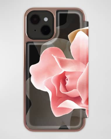 Ted Baker Porcelain Rose Mirror Folio iPhone 14 Plus Case