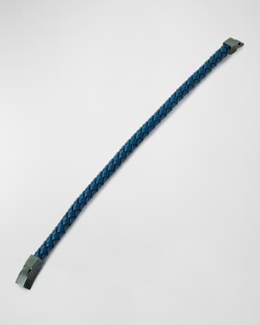 Blue leather Diamond Giza bracelet – Tateossian USA
