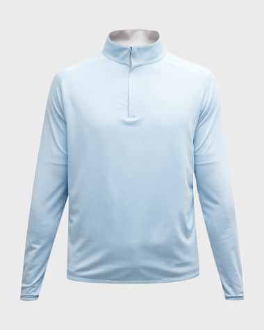Peter Millar Men's Stealth Performance Stretch Quarter-Zip Sweater