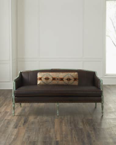 Old Hickory Tannery Trevin Leather Settee, 72.5"