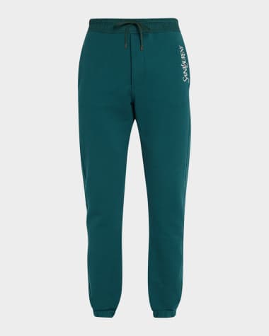 Saint Laurent Men's Cassandra Terry Sweatpants