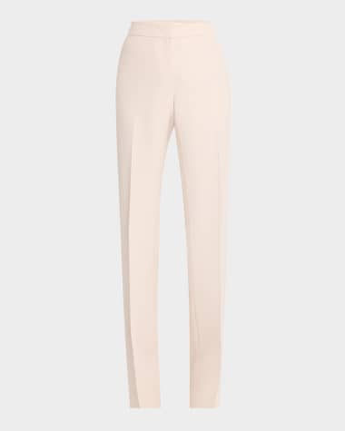 Lafayette 148 New York Barrow Straight-Leg Wool-Silk Pants