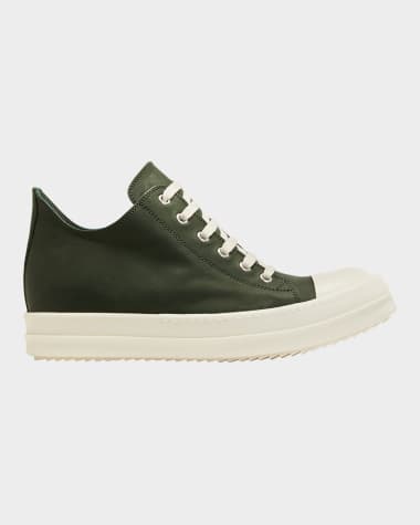 Rick Owens Scarpe In Pelle Leather Sneaker