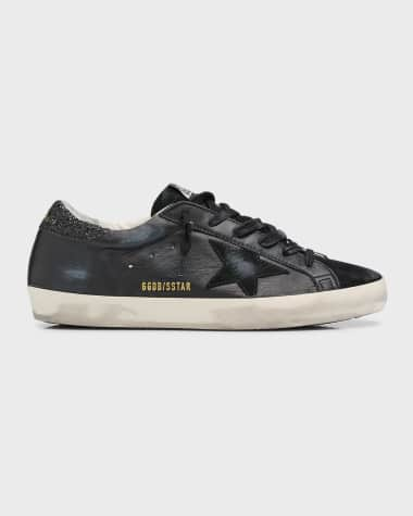 Golden Goose Superstar Leather Glitter Low-Top Sneakers