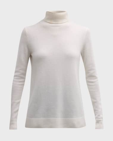 Neiman Marcus Cashmere Collection Cashmere Basic Turtleneck Top
