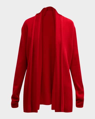Neiman Marcus Cashmere Collection Cashmere Basic Open Cardigan