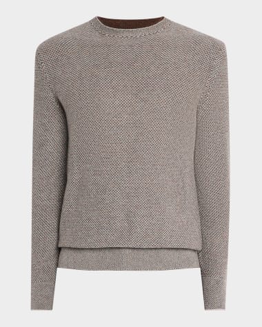 Loro Piana Men's Cashmere Girocollo City Crewneck Sweater