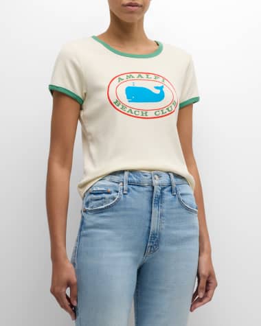 MOTHER The Itty Bitty Ringer Cropped Tee
