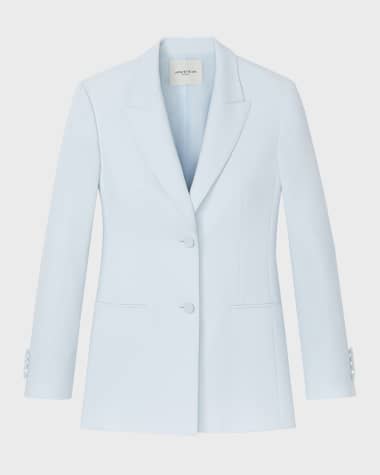 Lafayette 148 New York Single-Breasted Pick Stitch Blazer