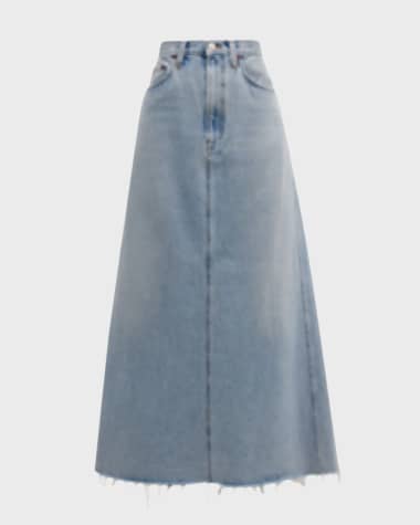 AGOLDE Hilla Denim Maxi Skirt