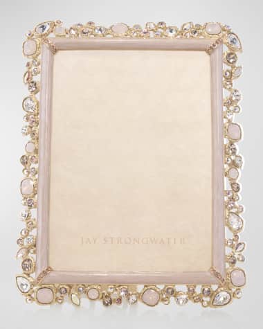 Jay Strongwater Baby Pink Bejeweled Frame, 5" x 7"