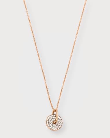 GINETTE NY Mini Diamond Donut On Chain Necklace