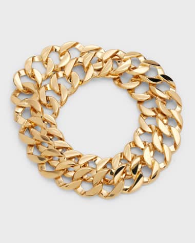 Verdura 18K Yellow Gold Double Curb Link Bracelet