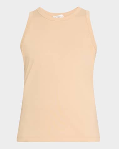 Lafayette 148 New York Swiss Cotton Rib Racerback Tank