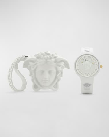 Versace Unisex Medusa Pop White Silicone Watch, 39mm