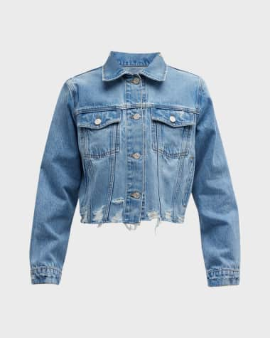 FRAME Vintage Cropped Denim Jacket