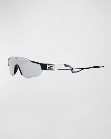 Fendi Men's Rimless Nylon Wrap Sunglasses with Lanyard