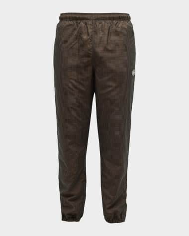 Lacoste Men's Water-Repellent Check Track Pants