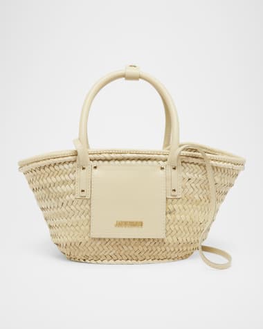 Jacquemus Le Petit Panier Soli Wicker Top-Handle Bag