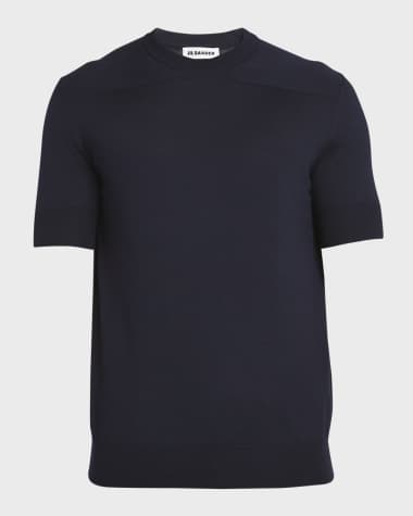 Jil Sander Men's Crewneck Virgin Wool Tee