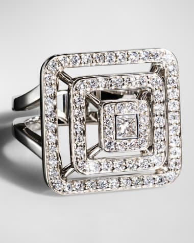 Mimi So 18K Yellow Gold Piece Pyramid Diamond Ring, Size 6