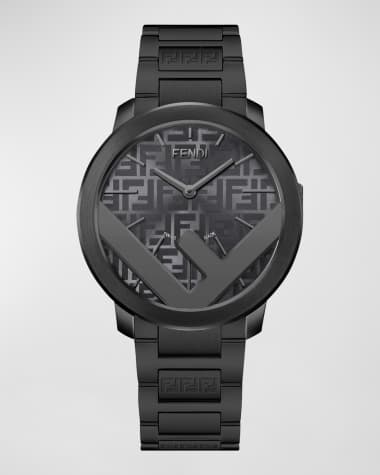 Fendi Men's F Is Fendi Black PVD Bracelet Watch, 41mm