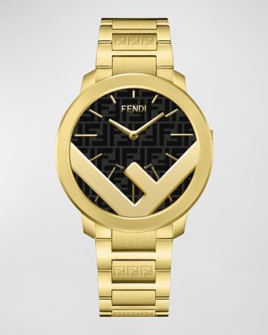 Fendi Men's F Is Fendi IP Yellow Gold Bracelet Watch, 41mm