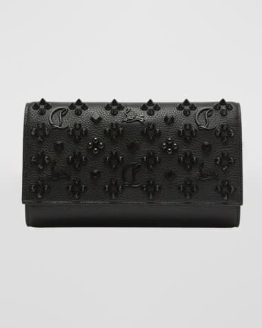Paloma - Top handle bag - Size M - Grained calf leather and spikes  Loubinthesky - Black - Christian Louboutin United States
