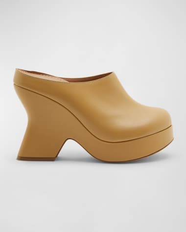 Loewe Terra Leather Chunky Clogs