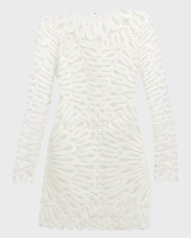 SIMKHAI Mccall Cage Crochet Mini Dress