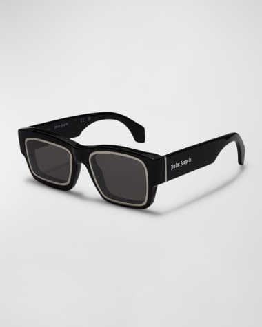 Palm Angels Men's Raymond Round Acetate Sunglasses