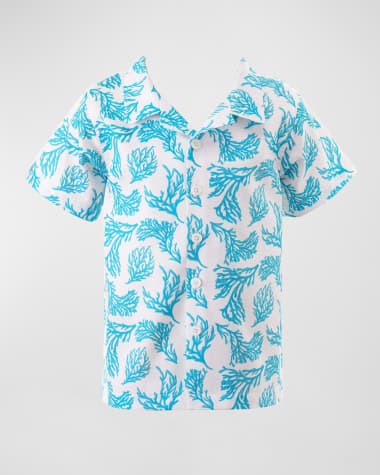 Rachel Riley Boy's Coral Shirt, Size 2-10