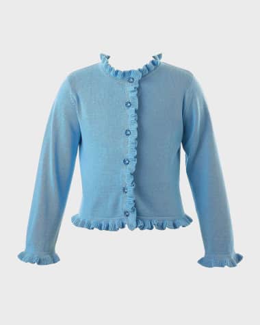 Rachel Riley Girl's Frill Cardigan, Size 2-10