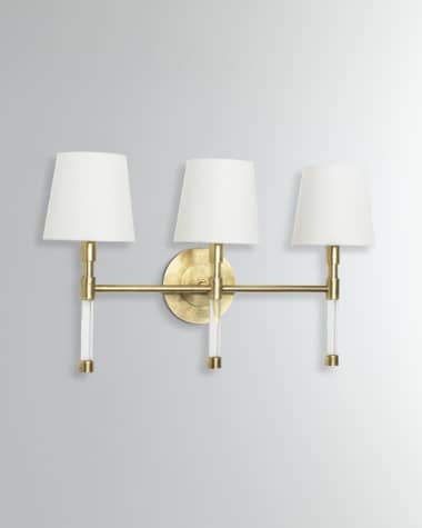 Regina Andrew Auburn Crystal Triple Sconce